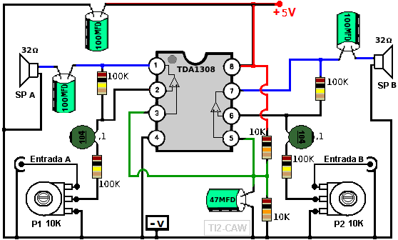 amplificador tda7052